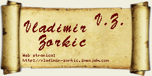 Vladimir Zorkić vizit kartica